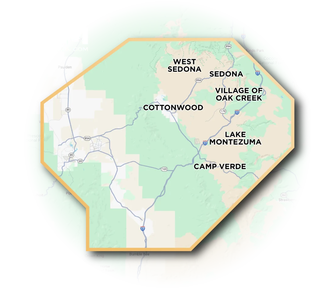 AZTM service area map